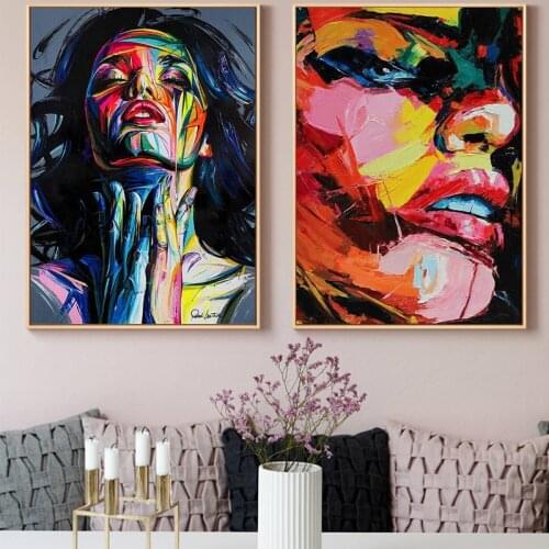 Abstract Girls Graffiti Art Canvas Painting Posters and Prints Wall Art Picture Prints Watercolor African Woman for Home Decor