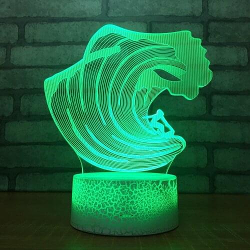 Acrylic Table Lamp Gift Creative Colorful 3d Small Night Light Remote Control Color Manufacturer Desk Lamp Wholesale