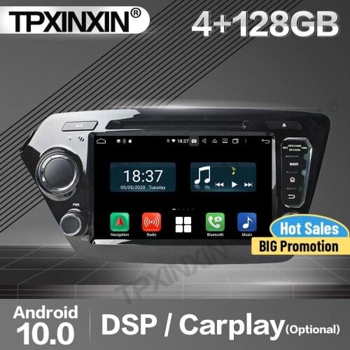 128G Carplay Car Radio 2 Din Stereo Receiver Android 10 For Kia K2 2011 2012 GPS Navigation Player Auto Audio Recorder Head Unit