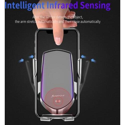 KEPHE Car Phone Holder Charger For iPhone 11 Pro Max Samsung Fast Wireless Charging Intelligent 15W Qi Wireless Car Charger