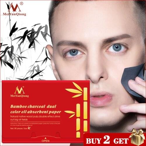 Bamboo Charcoal Dual Color Oil Absorbent Paper Face Cleanser Deep Black Head Remover Acne Treatment Beauty Oil Absorbing Sheets
