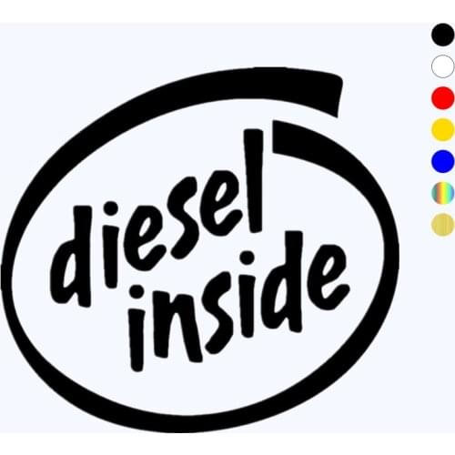 CK2101#12*11cm diesel inside funny car sticker vinyl decal silver/black car auto stickers for car fuel tank cap cover car decor