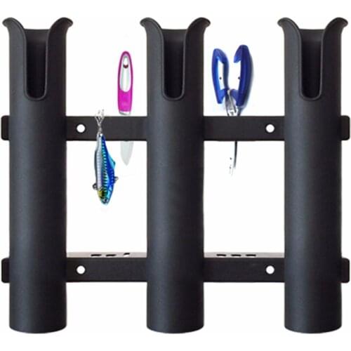 Marine Boat Three Pole Rod Holder Side Mount Rod Holder Fishing Bracket Rack Tool For Marine Fishing Box Kayak Boat Yacht