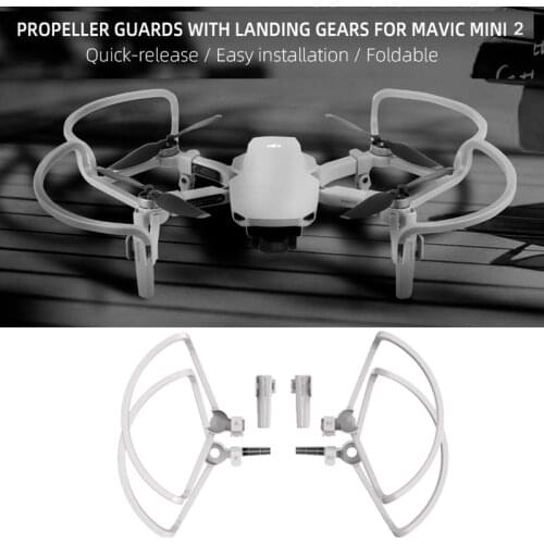 For DJI Mavic Mini 2 Accessories Drone Landing Gear 2 IN 1 Propellers Protector Shock-absorb Landing Gear Support Protector