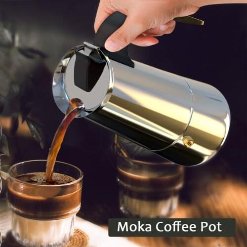 Hot Newest Stainless Steel Coffee Pot Moka Coffee Pot Espresso Latte Percolator Coffee Maker Espresso Pot Italian Coffee Machine