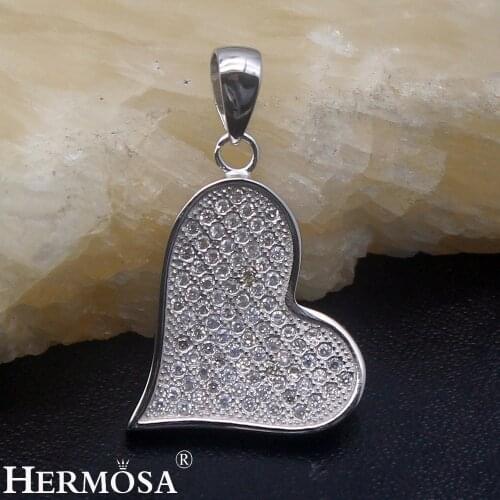 Hermosa 3mm Pendants Heart Shaped Design Necklace Pendant For Women Hermosa Love Gift Fashion Lady Jewelry