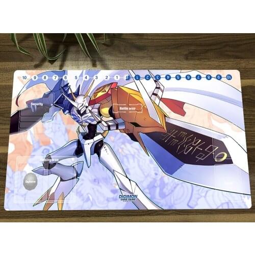 Anime Digimon Duel Playmat DTCG CCG Mat Omnimon Trading Card Game Mat Mouse Desk Pad TCG Gaming Play Mat & Card Zones Free Bag