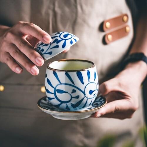 Japanese Style Stew Pot Snack Bowl With Lid Steam Cuisine Ceramic Serving Soup Tureen Custard Cup For An Egg and Vegetables