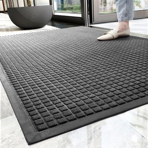 Embossed Plaid Door Mats Rectangle Ant-Slip Floor Mats Kitchen Carpet Rugs Non Slip Bathroom Doormat Hallway Entrance Door Mats