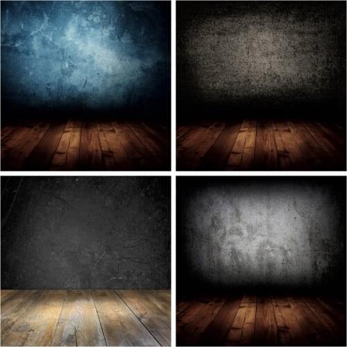 Laeacco Dark Color Gradient Solid Color Texture Wooden Board Baby Child Party Portrait Photo Background Photography Backdrop