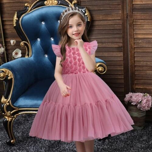 Summer Strapless Princess Dress For Girls Retro Polka Dot Wedding Evening Party Wedding Dresses Clothes Kids 3-10 Years Costumes