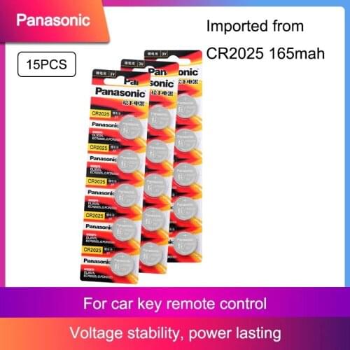 Panasonic Original 15PCS/LOT cr 2025 3V Lithium cr2025 Button Cell Batteries Coin Battery For LED Lights Toys Watches