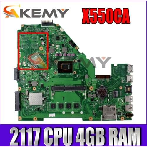 X550CA Motherboard 2117 CPU 4GB RAM For ASUS R510C Y581C X552C X550CA X550CC X550CL X550C laptop Mainboard X550CA Mainboard