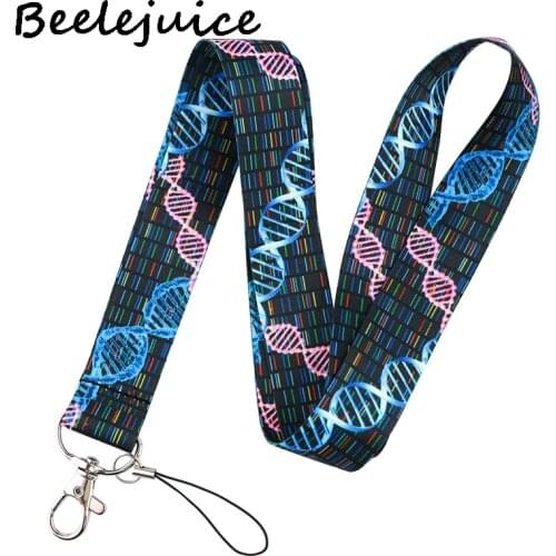 DNA Molecules Cute Baby Neck Strap Lanyards ID badge card holder keychain Mobile Phone Strap Gift Ribbon webbing necklace Gifts