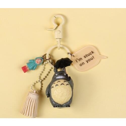Cute My Neighbor Totoro Chinchillidae Keychain Pendant Fit For Bag Charms Purse Accessory Miyazaki Hayao Comic Fans