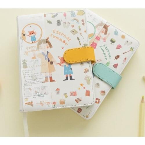 Cute Cartoon Notebook Leather Diary Journal Planner Travelers Journal Agenda Kawaii Notebook
