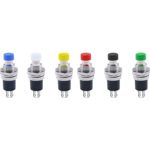 5PCS Mini Round Momentary Push Button Switch Press The Self-Reset PBS-110 7MM Micro Switchs Normally Open NO