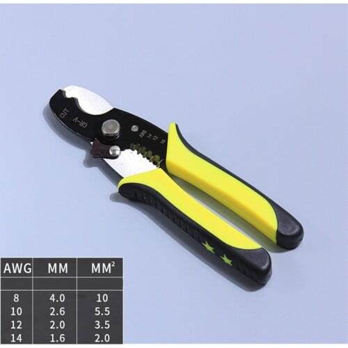 Multifunctional 8" Wire Stripper Cable Cutting Scissor Stripping Pliers Cutter 9-14mm Hand Tools Pliers