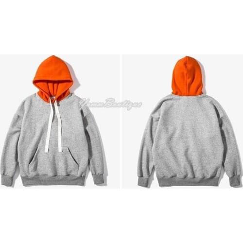 Men Double Colour Hoodie Oversized Fit Kangaroo Pocket/ Kanye FOG Hoodie