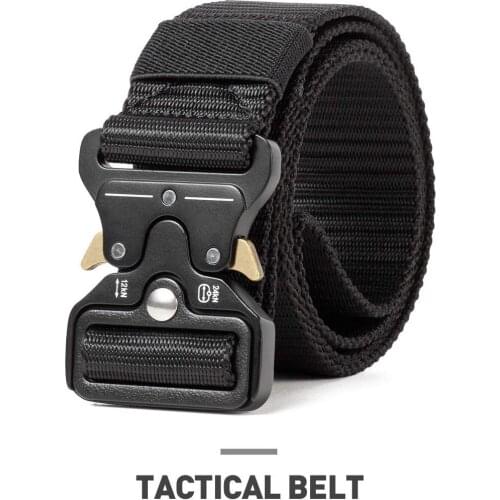 Nylon Tactical Belt Army Belt Men Outdoor Training Belts Quick Release Zinc Alloy Buckle Military Hunting Sports Belt