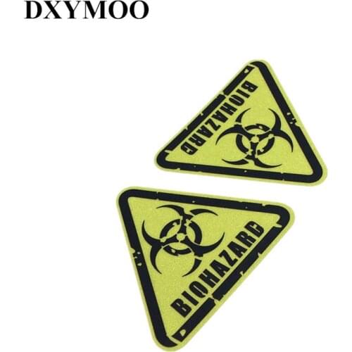 Wholesales 10 pairs Warning Umbrella Reflective Car Stickers BIOHAZARD Zombie Motorcycle Vinyl Decals 3M
