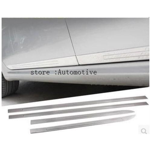 Stainless steel side door body molding stripe 4pcs for Peugeot 508 2011 2012 2013