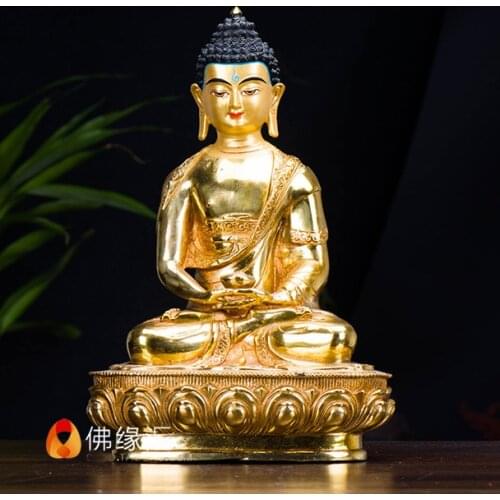 Special Offer -HOME patron saint Buddhism India Nepal handmade Gilding merciful Amitabha Buddha statue 30CM