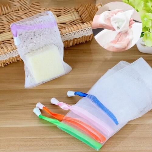 Home Bathroom Supplies Handmade Soap Bubble Foaming Net Cleansing Cream Soap Wash Soap Bubble Bag LX4775