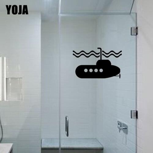 YOJA 15x23.9CM Childrens Room Wall Sticker Bathroom Glass Submarine Decal G2-0282