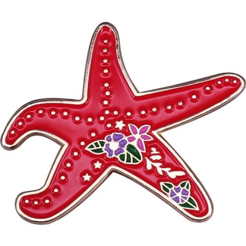 Starfish Flower Lapel Pin Beautiful Outside Look But Stinky Unique Accessory