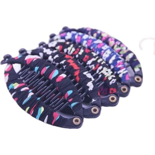 Hair Claws Clip Fish Shape Banana Barrettes Flower printing Fabric Hairpins Hair Accessories For Women Hair Clip Clamp ACC50