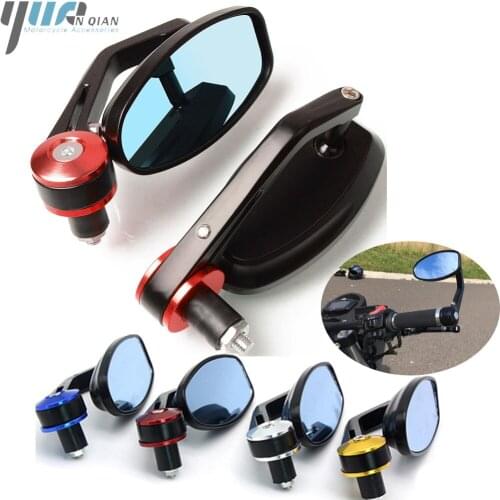 Universal Motorcycle Rear View Black Handle Bar End Side Rearview Mirrors for benelli yamaha suzuki kawasaki honda cb500x cb650f