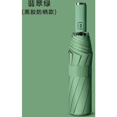 Ten-Rib Full Self-Opening Umbrella Rain Umbrella Ms. Umbrellas Double Sunscreen Folding Rain Or Shine Dual-Use Men Simple
