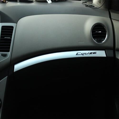 1 Pcs ABS Silver Car Glove Box Decoration Trim Cover Sticker for Chevrolet Cruze Sedan Hatchback 2009 - 2015 LHD