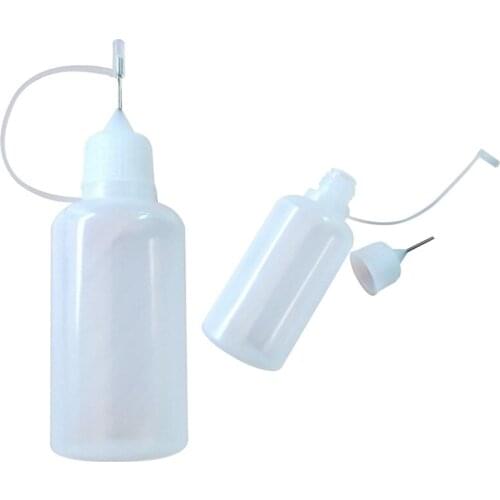 10PC 50ML Squeezable Empty Liquid Dropper Filler Bottle Needle Tip With Cap