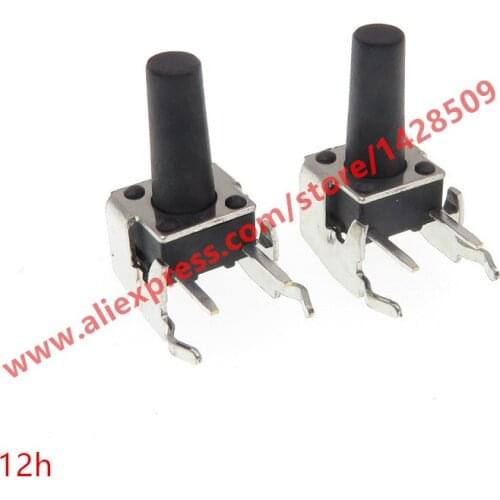 100Pcs 6*6*12MM With bracket Side 2Pin Touch switch 6x6x12 Micro button switch