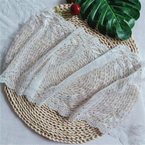 20.5CM White Lace Fabric On The Grid Tricots Diy Accessories For Sewing Needlework Used On Wedding Dress And Curtains E1800