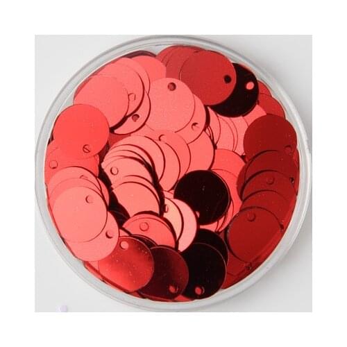 2000pcs 10mm Round Sequins PVC Flat Paillette Side Hole Sewing,Wedding Craft,Women Kids DIY Garment Accessory Red Confetti