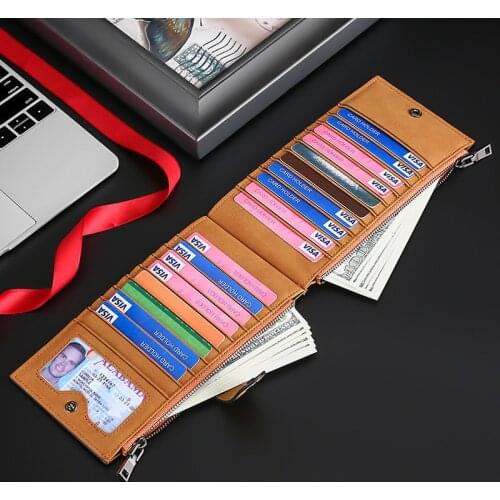 2021 Good Workmanship Soft Comfortable Touch Environmental PU Unisex Multi-Function Long Card Holder Zipper Hasp Style Wallet