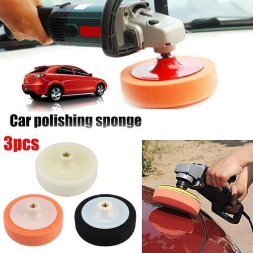 3Pcs Car Polishing Sponge Waxing Buffing Pads Compound Auto Polisher Car Accessories For Caring Car