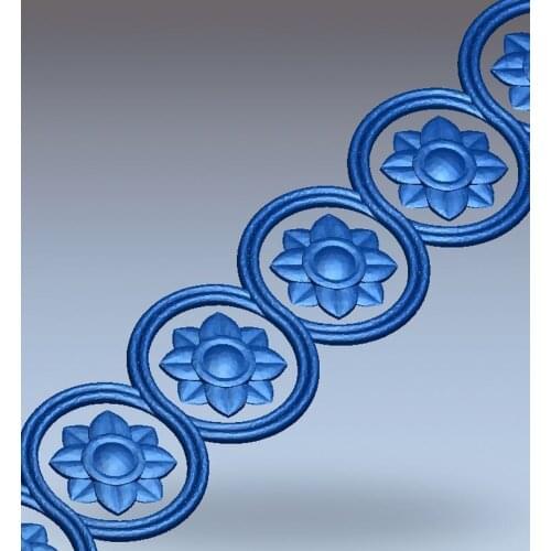 3d model relief for cnc in STL file format Meandr_5