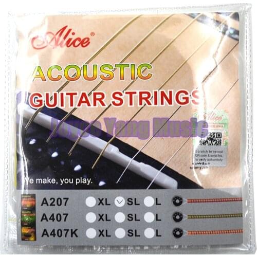 Alice A207-SL Acoustic Guitar Strings Phosphor Bronze Color Alloy Wound&Stainless Steel 1st-6th Strings