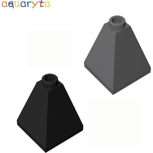 Aquaryta 40pcs Building Blocks Part 2x2x2 Four-Sided Slope Brick Compatible with 3688 DIY Education Creative Toys for Teens