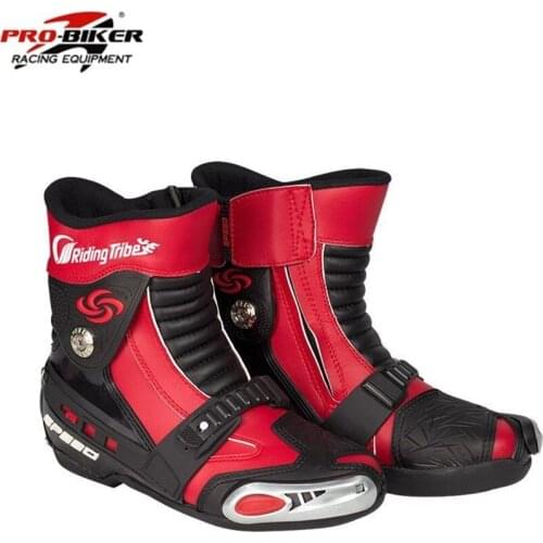 Free shipping 1pair Professional Motorcycle Offroad Sport Motorbike MX GP Racing Leather Motorcycle Boots Shoes