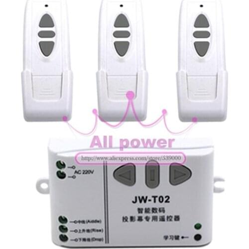 220V Motor Controller Wireless Remote Control Switch System UP/Down/Stop Tubular Motor Controller Forward Reverse For Shutter