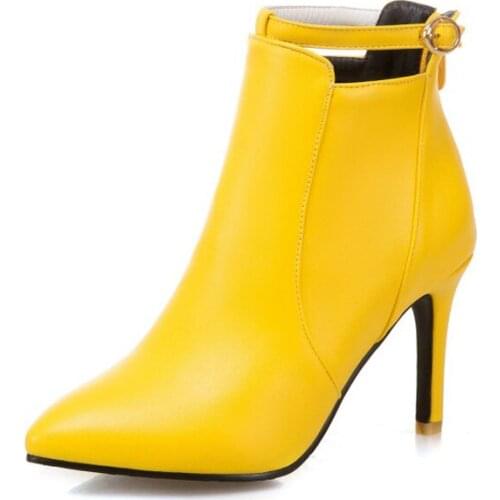 Big Size 9 10 16 boots women shoes ankle boots for women ladies boots Diamond high-heeled ankle boots