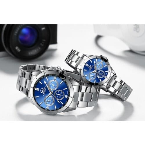 CHENXI Couple Watch Mens Luxury Ultra-thin Large Dial Simple Waterproof Fashion Luminous Business Casual Quartz Watch WA229