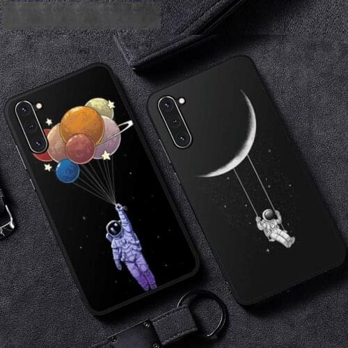 Moon Astronaut Phone Case For Samsung A51 A32 A52 A71 A50 A12 A21S S10 S20 S21 Plus Fe Ultra