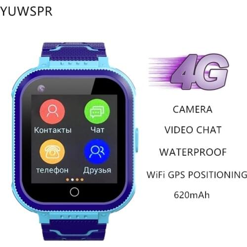 Kids Smart Watch GPS Tracker Waterproof 4G WIFI GPS LBS Positioning SOS Video Call Remote Monitoring Smart Children Watches T3