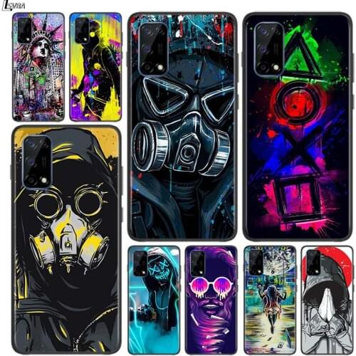 DJ Man Antigas mask for OPPO Realme V15 X5 X3 X50 X7 V5 C21 C17 C11 C3 C2 7 7i 6 6S 6i 5 3 2 Pro Soft Black Phone Case